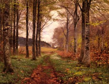 Hans Anderson Brendekilde : A Woodland Landscape